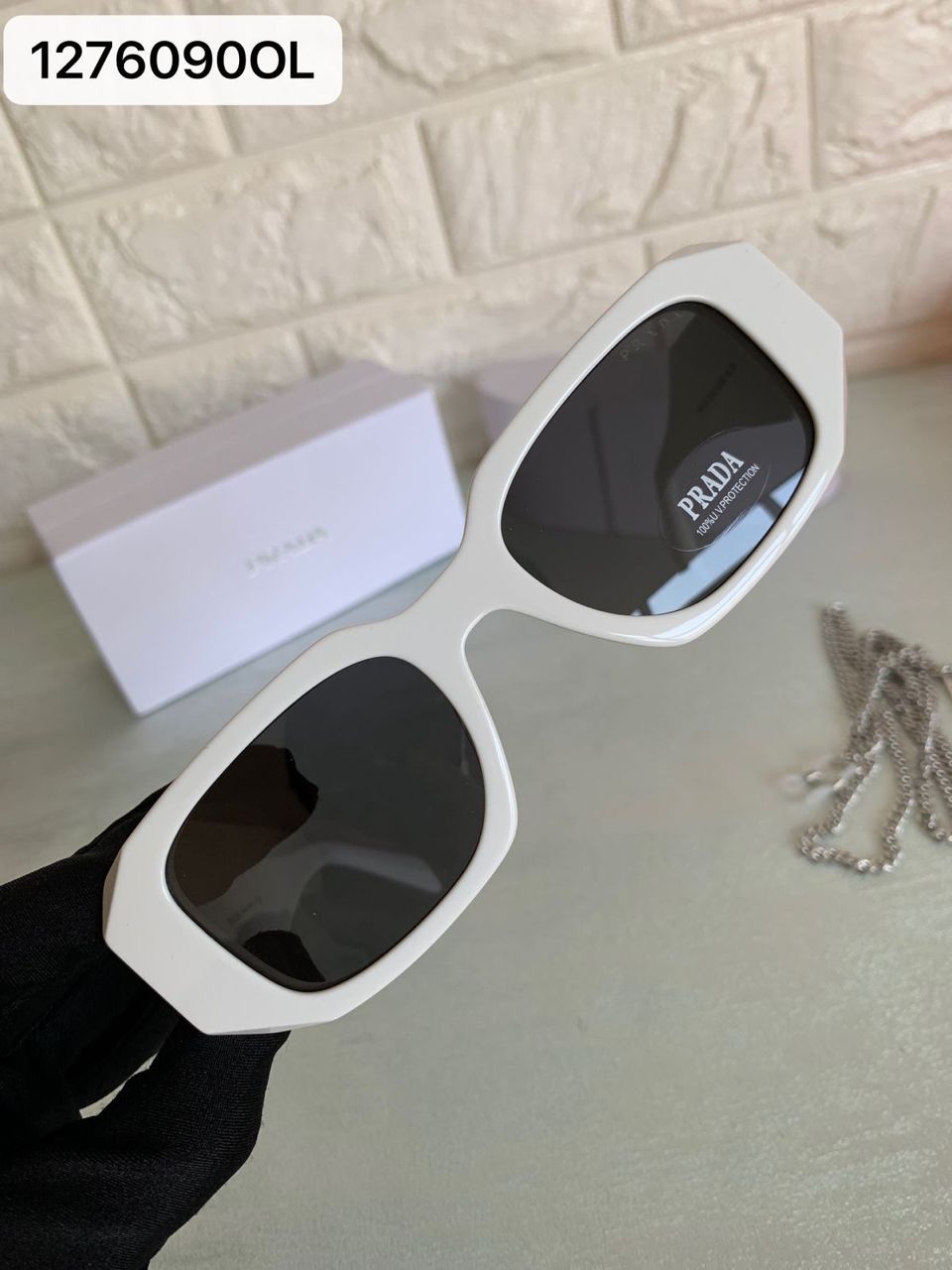 عینک آفتابی پرادا uni مدل دسته سه بعدی مارکدار