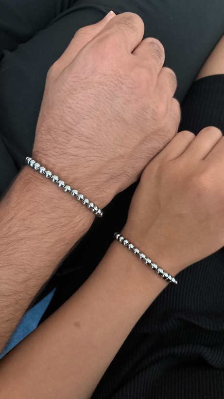 ست کاپلی دستبند مهره ای